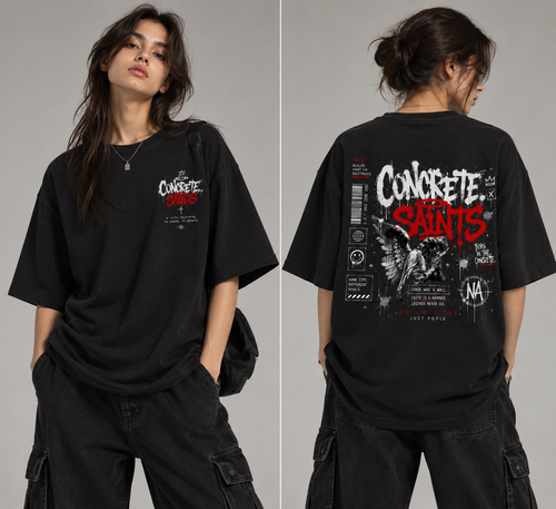 Concrete Saints Unisex Oversized Graphic T-Shirt