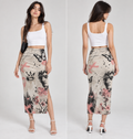Women’s Graffiti Floral Pencil Skirt – Vintage Art Print AOP Streetwear Skirt